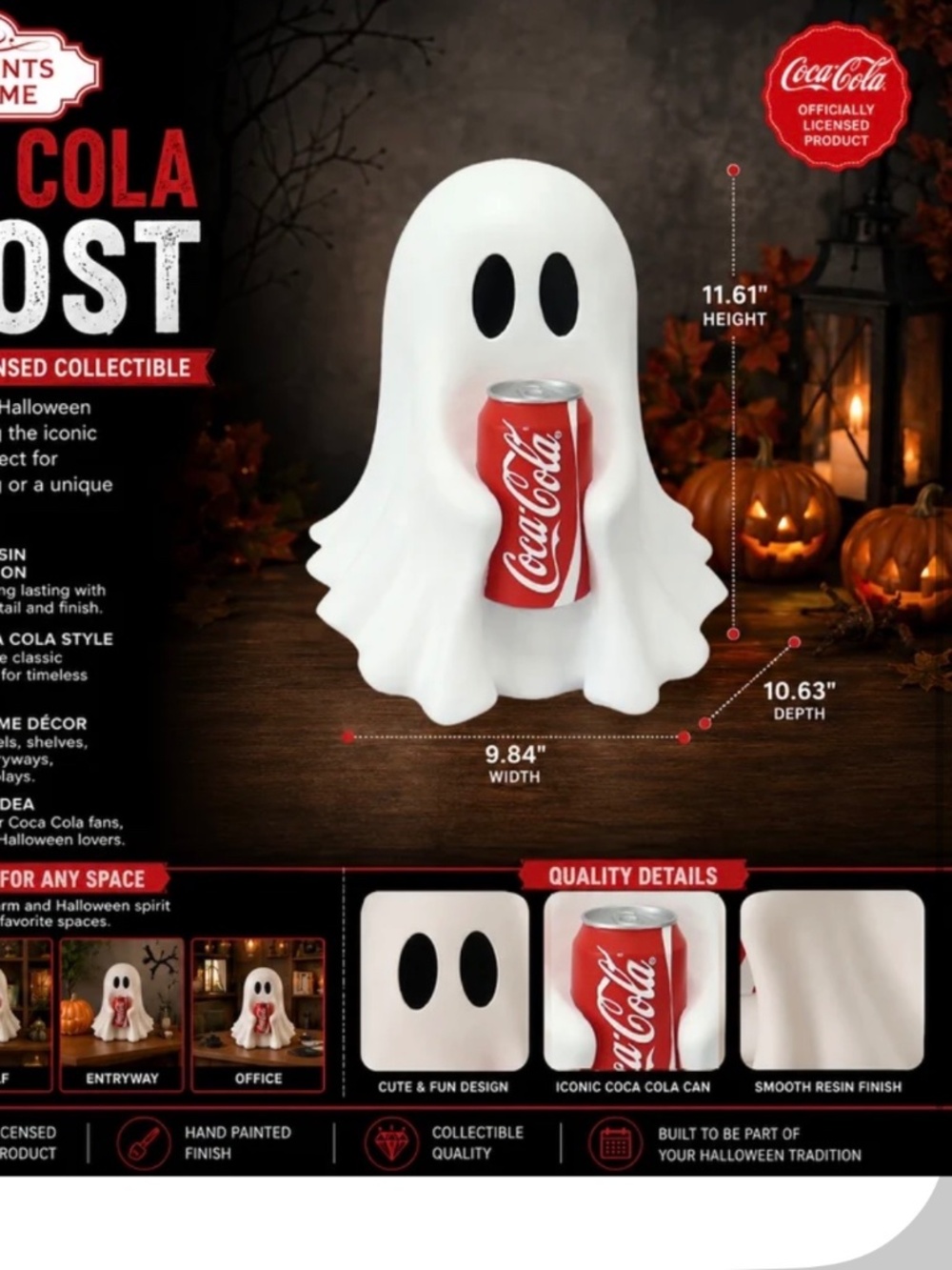 2026 Brand New TikTok Viral Ghost Holding Coke Can - Picture 6 of 6